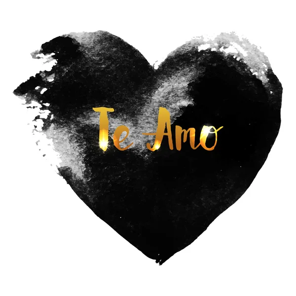 Love Heart card - 'Te Amo' — Stock vektor