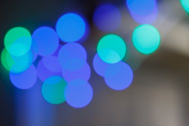 Arka plan bulanıklık spot ışıkları parıltılı mavi bokeh ışık