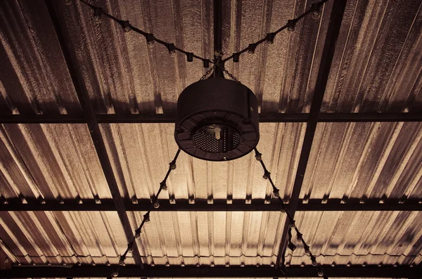Steel lamp for lighting warm tone — Stock Photo, Image