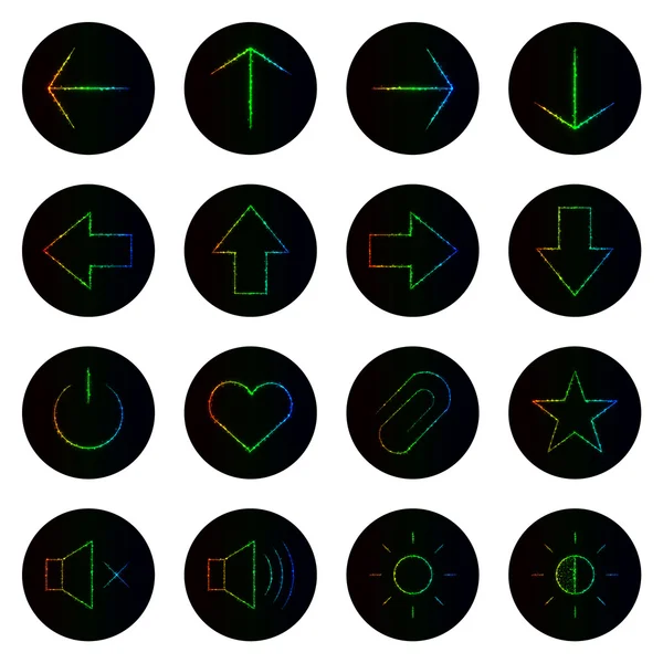 Işıkların vektör Medya Icon set