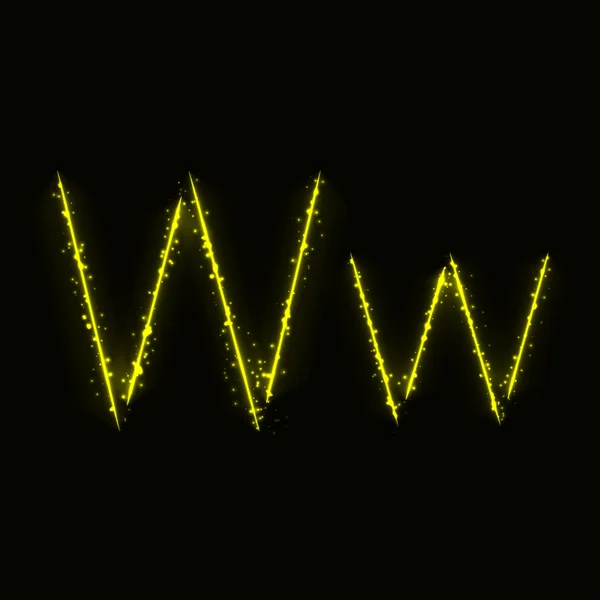 Letras del alfabeto de luces — Vector de stock