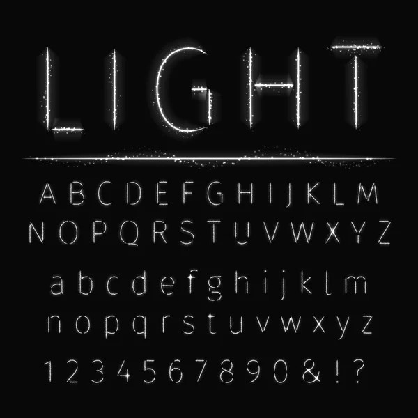 Alfabetet av ljus — Stock vektor