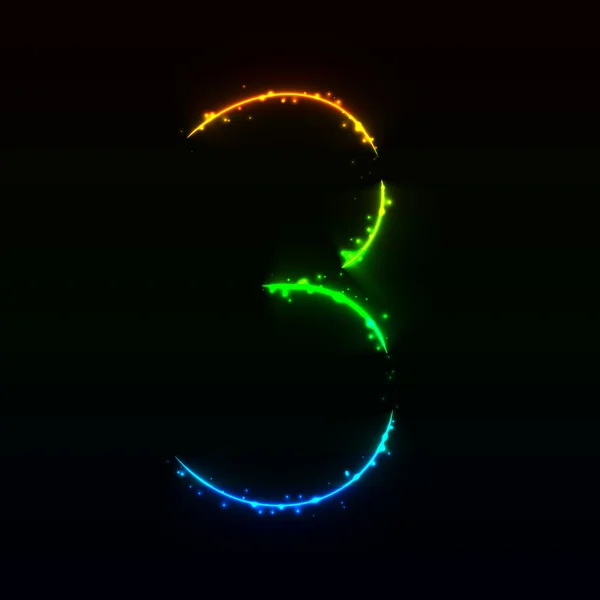 Číslo symbolem světla — Stockový vektor