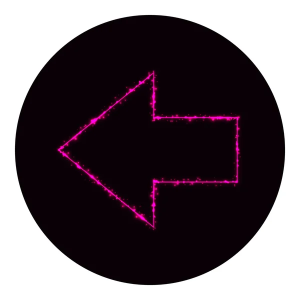 Rerow icon of pink lights on black background — стоковый вектор
