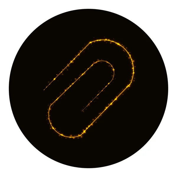 Clip ícone silhueta de luzes de ouro — Vetor de Stock