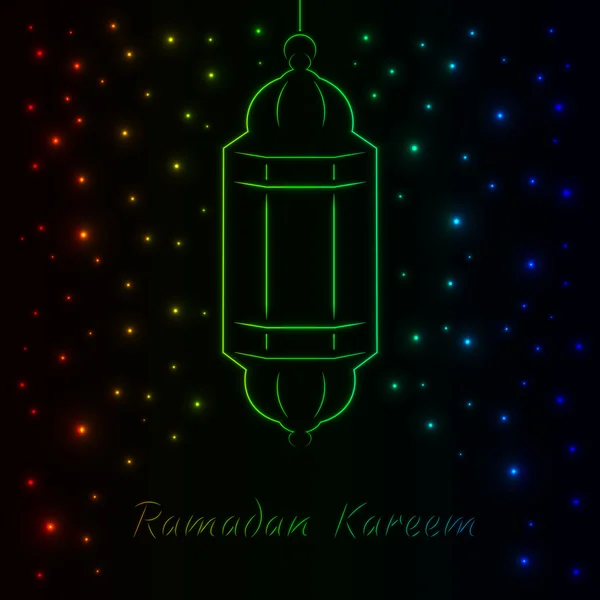 Ramadan Kareem könnyű illusztráció — Stock Vector