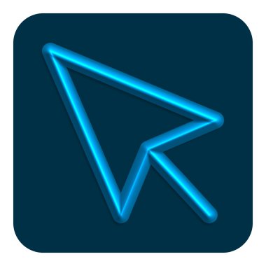 3D çizgi Neon Web simgesi