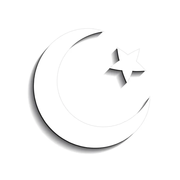 Étoile et croissant - symbole de l'islam — Image vectorielle