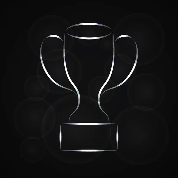 暗い背景上のライトのカップ シルエット — ストックベクタ