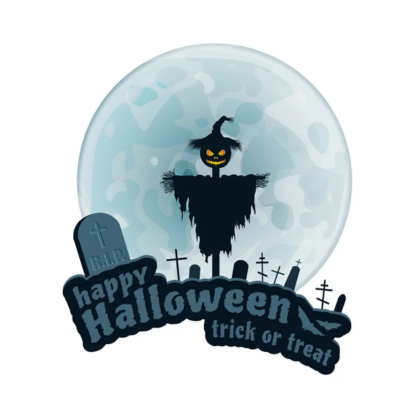 Happy Halloween Vector Sticker — Stock Vector