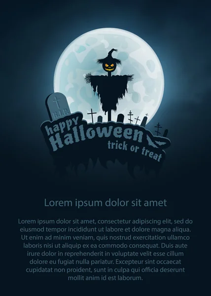 Happy Halloween Vector Flyer — Stock Vector