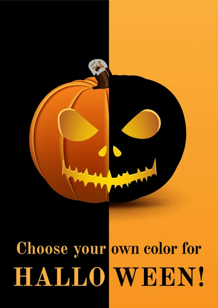 Poszter a saját szín kiválasztása Halloween — Stock Vector