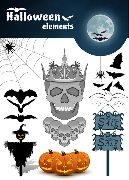 Halloween vector elementos conjunto — Vector de stock
