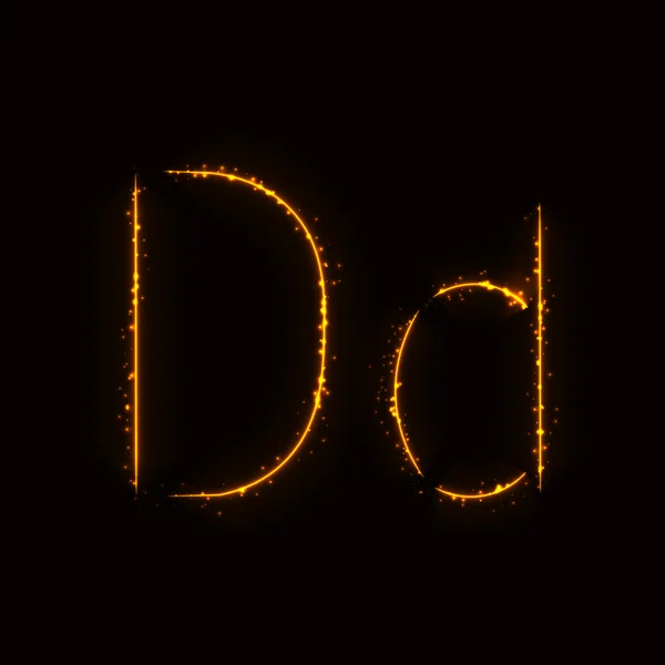 Huruf alfabet lampu - Stok Vektor