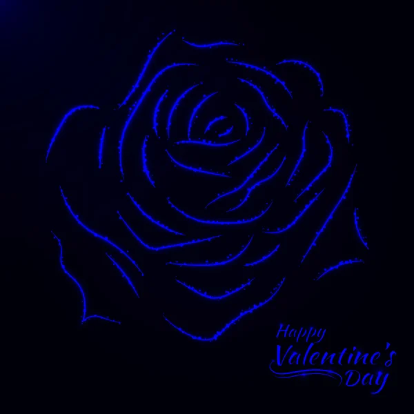 Carte rose Saint Valentin — Image vectorielle