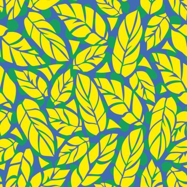 Yeşil yaprakların pürüzsüz deseni