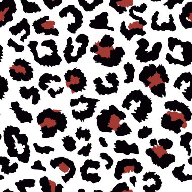 Leopar hayvan izi vektörünün desen tasarımı
