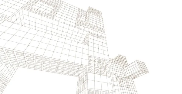 Абстрактний Кубічний Дизайн Архітектура — стокове фото