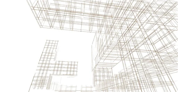 Абстрактная Кубическая Архитектура — стоковое фото