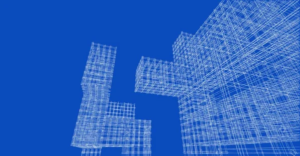 Abstract Cubic Design Architecture — Stock Photo, Image