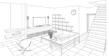 İç mekan 3D görüntü