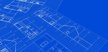 ev planı mimari taslak baskısı