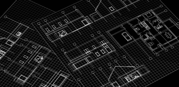 house plan architectural sketch print