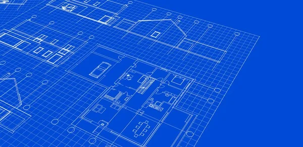 Plan Maison Croquis Architectural Imprimer — Photo