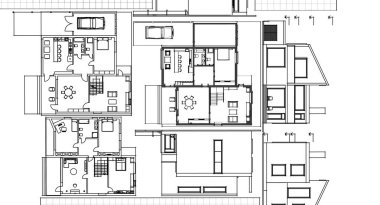 ev planı mimari taslak 3D illüstrasyon