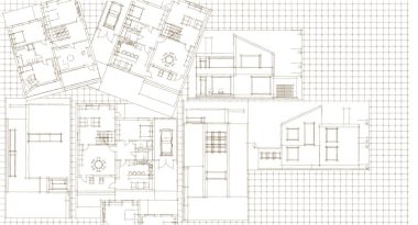 ev planı mimari taslak 3D illüstrasyon