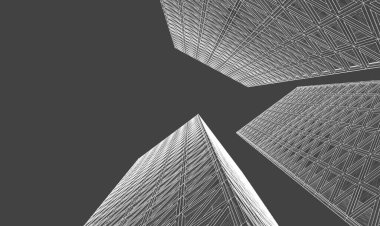 mimari soyut geometrik arkaplan 3d grafikleri