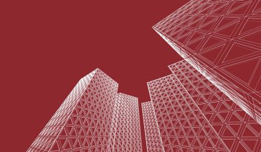 mimari soyut geometrik arkaplan 3d grafikleri