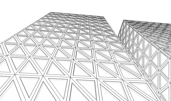 结构抽象几何背景3D图形 — 图库照片