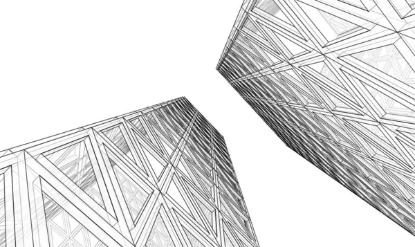 Arkitektur Abstrakt Geometrisk Bakgrund Grafik — Stockfoto