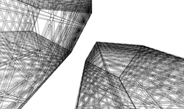 Építészet Elvont Geometriai Háttér Grafika — Stock Fotó