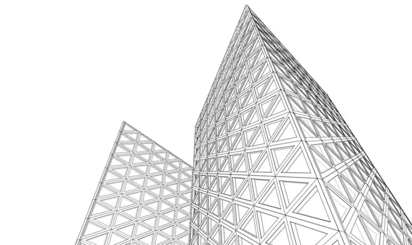 结构抽象几何背景3D图形 — 图库照片