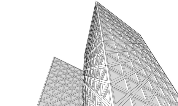 Architektura Abstrakcyjne Geometryczne Tło Grafika — Zdjęcie stockowe