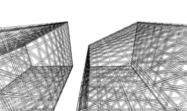 Architektur Abstrakt Geometrischer Hintergrund Grafiken — Stockfoto