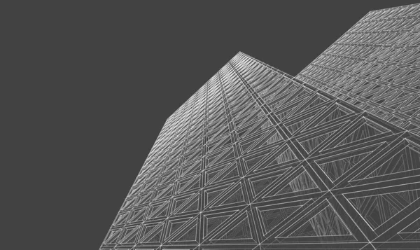 建築抽象幾何学的背景3Dグラフィックス — ストック写真