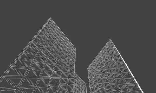 结构抽象几何背景3D图形 — 图库照片