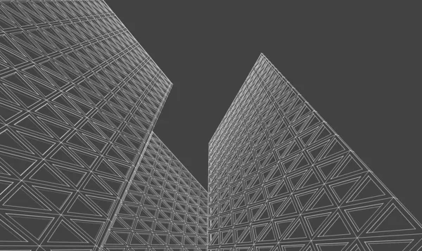 Architektura Abstrakcyjne Geometryczne Tło Grafika — Zdjęcie stockowe