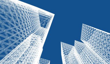 soyut mimari 3d çizim