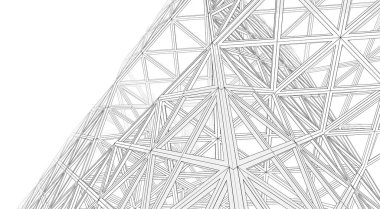 soyut mimari 3d çizim