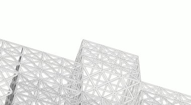 soyut mimari 3d çizim