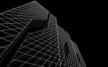 soyut mimari 3d çizim