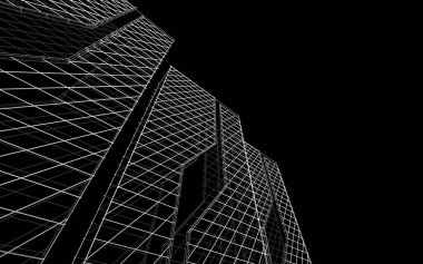 soyut mimari 3d çizim