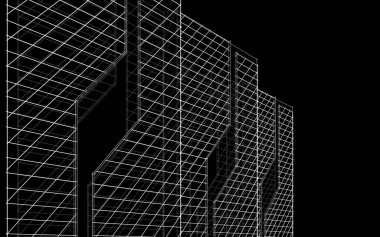 soyut mimari 3d çizim