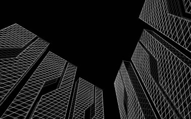 soyut mimari 3d çizim