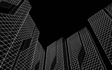 soyut mimari 3d çizim