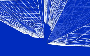 soyut mimari 3d çizim